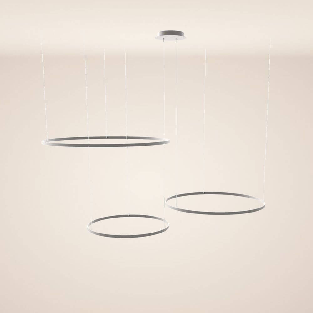 s.luce Lámpara colgante LED de anillo excéntrico de 3 luces