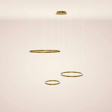 s.luce LED ring pendant light 3-light eccentric