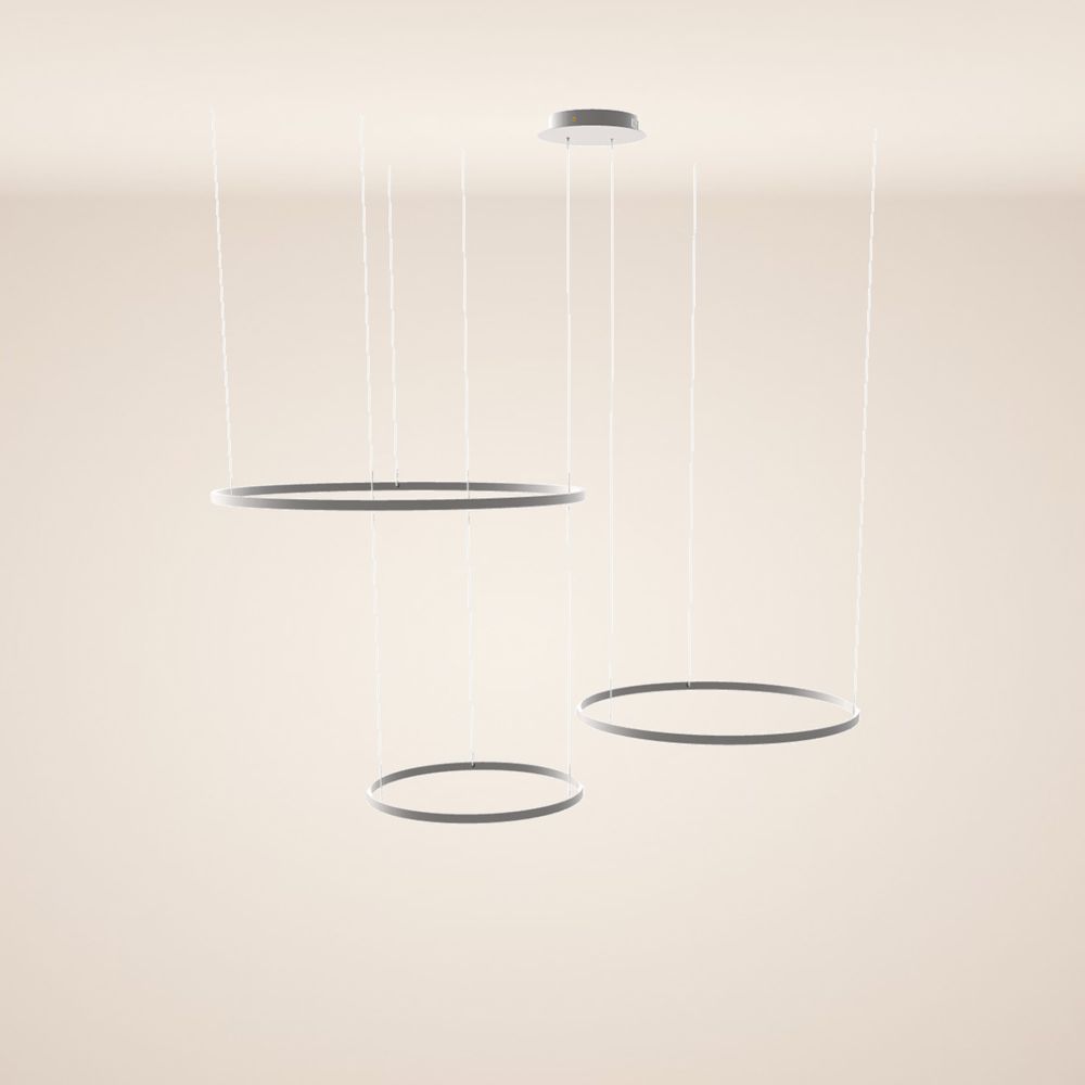 s.luce Lámpara colgante LED de anillo excéntrico de 3 luces