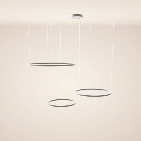 s.luce LED Ring Pendelleuchte 3-flammig Exzentrisch in eleganter Kombination aus drei Ringen.