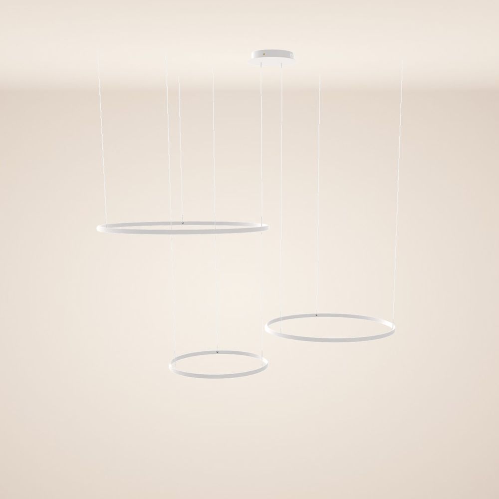 s.luce Lámpara colgante LED de anillo excéntrico de 3 luces