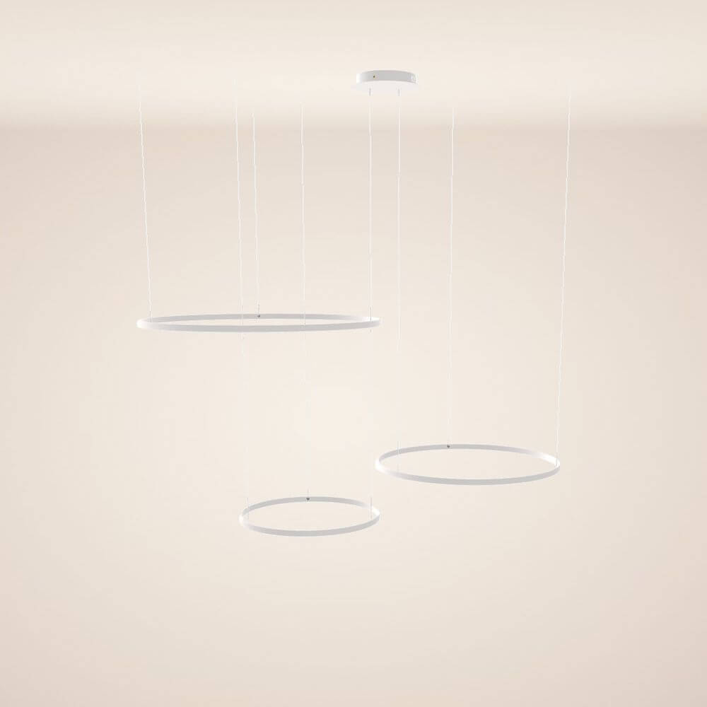 s.luce Lámpara colgante LED de anillo excéntrico de 3 luces