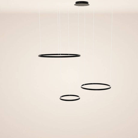 s.luce LED ring pendant light 3-light eccentric