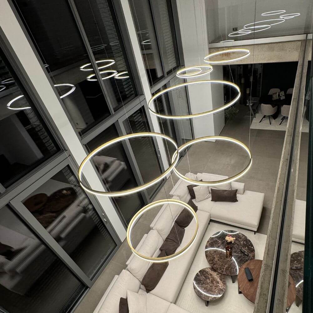 s.luce LED ring hanglamp 5-lichts excentrisch