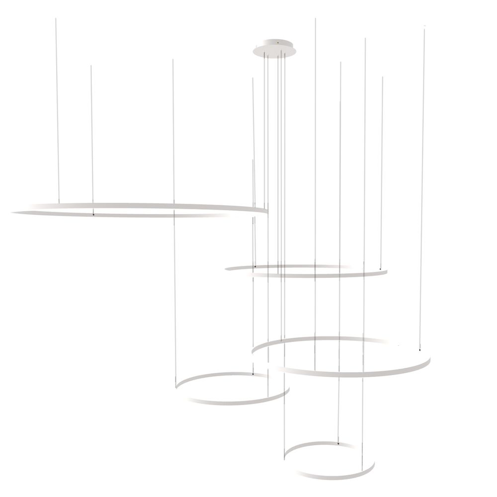 s.luce LED ring pendel 5-lys excentrisk