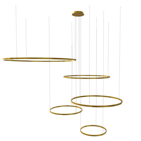 s.luce LED ring pendant light 5-light eccentric