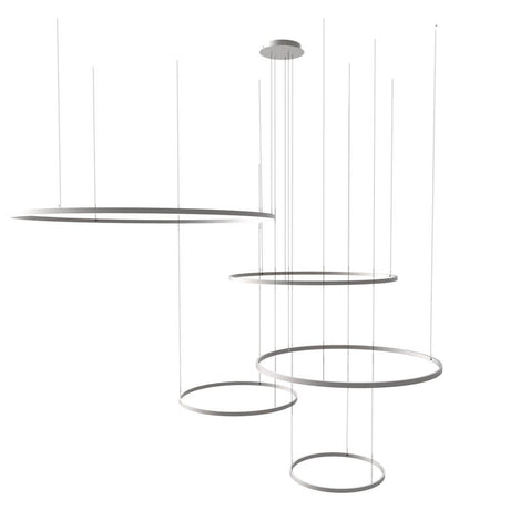 s.luce LED ring pendant light 5-light eccentric