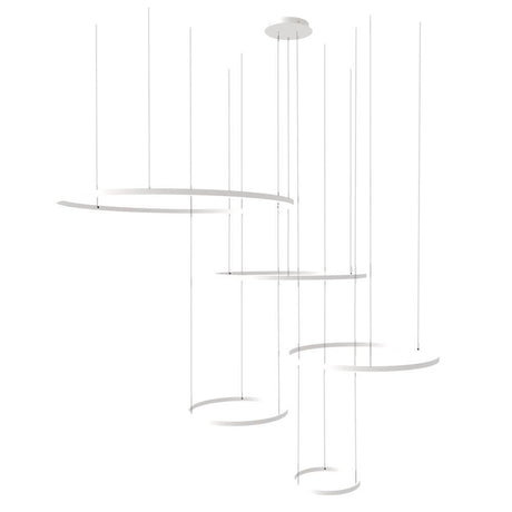 s.luce LED ring pendant light 5-light eccentric