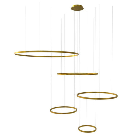 s.luce LED ring pendant light 5-light eccentric