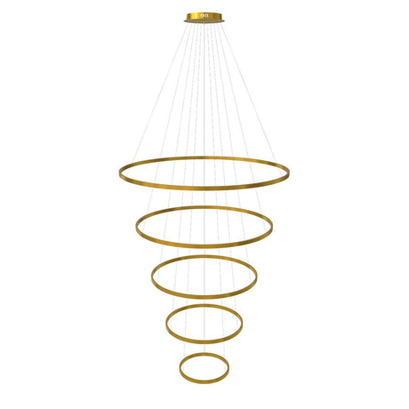 s.luce Lampada a sospensione ad anello LED a 5 luci centric