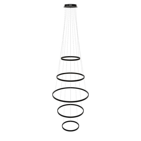 s.luce LED Ring Pendelleuchte 5-flammig Zentrisch in modernem Design, ideal für elegante Raumgestaltungen.