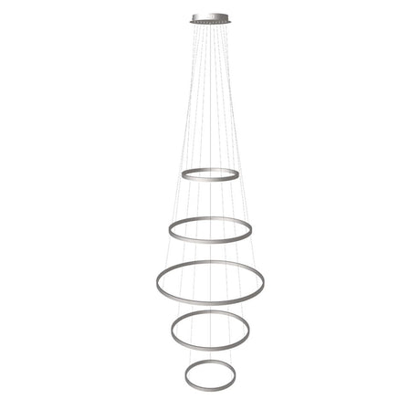 s.luce Lampada a sospensione ad anello LED a 5 luci centric