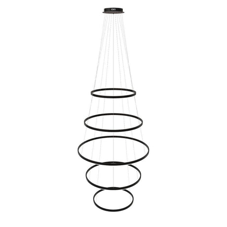 s.luce LED Ring Pendelleuchte 5-flammig Zentrisch - elegante und moderne Lichtlösung für große Räume.