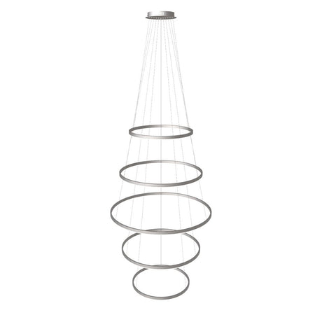 s.luce Lampada a sospensione ad anello LED a 5 luci centric