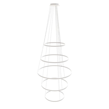 s.luce Lampada a sospensione ad anello LED a 5 luci centric