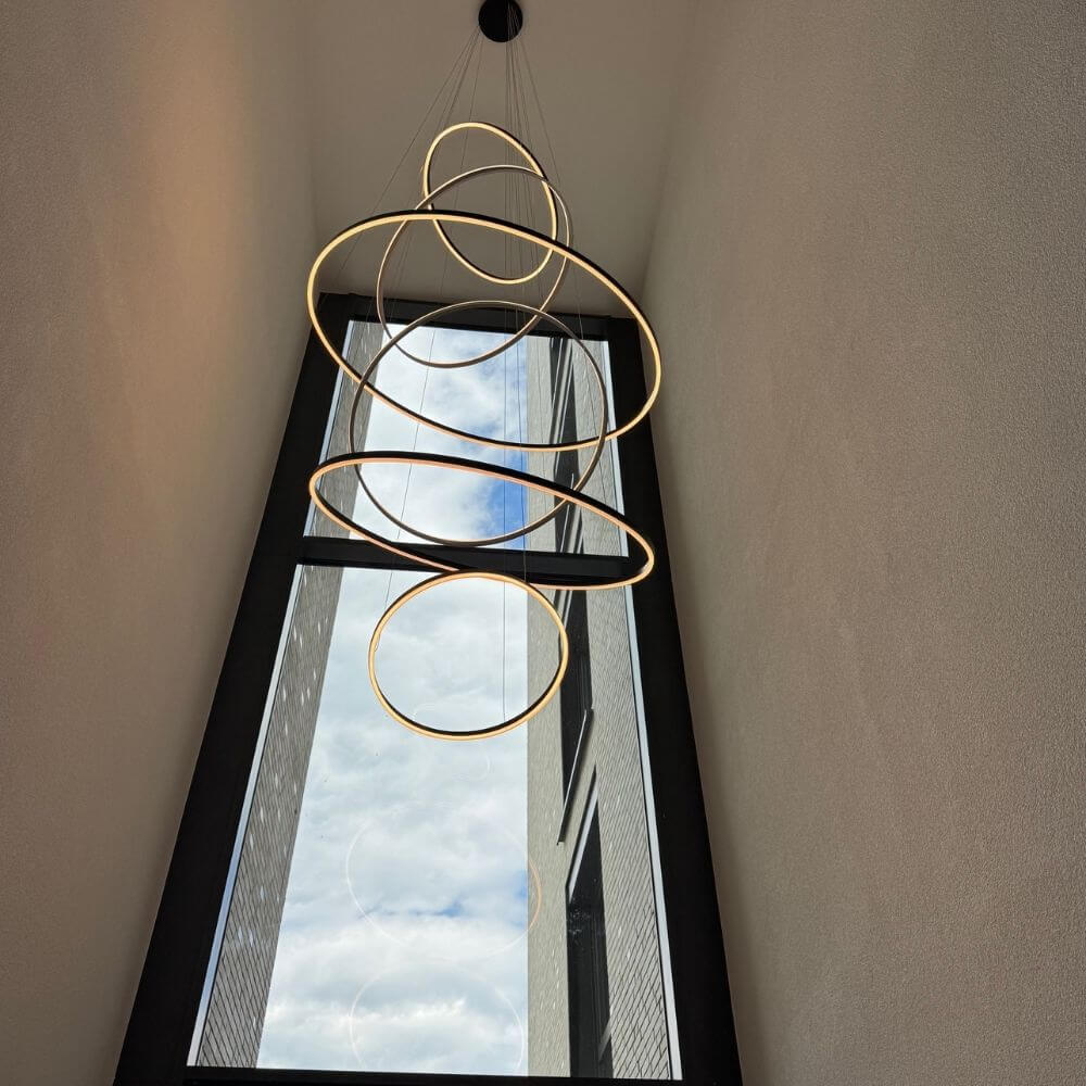 s.luce Candeeiro suspenso de anel LED Ø 150cm