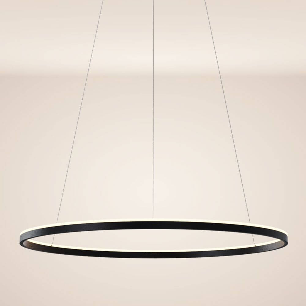 s.luce LED Ring Pendelleuchte rund Direkt oder Indirekt in modernem Design mit schlankem, elegantem Rahmen.