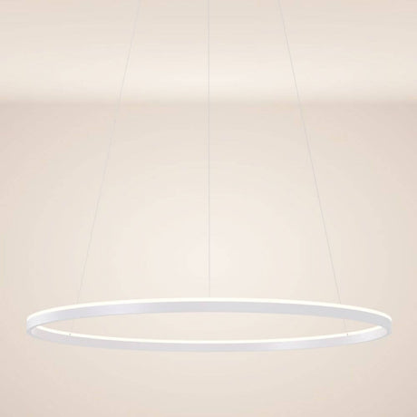 s.luce LED Ring Pendelleuchte rund Direkt oder Indirekt schwebend in modernem Design mit hellem Licht.