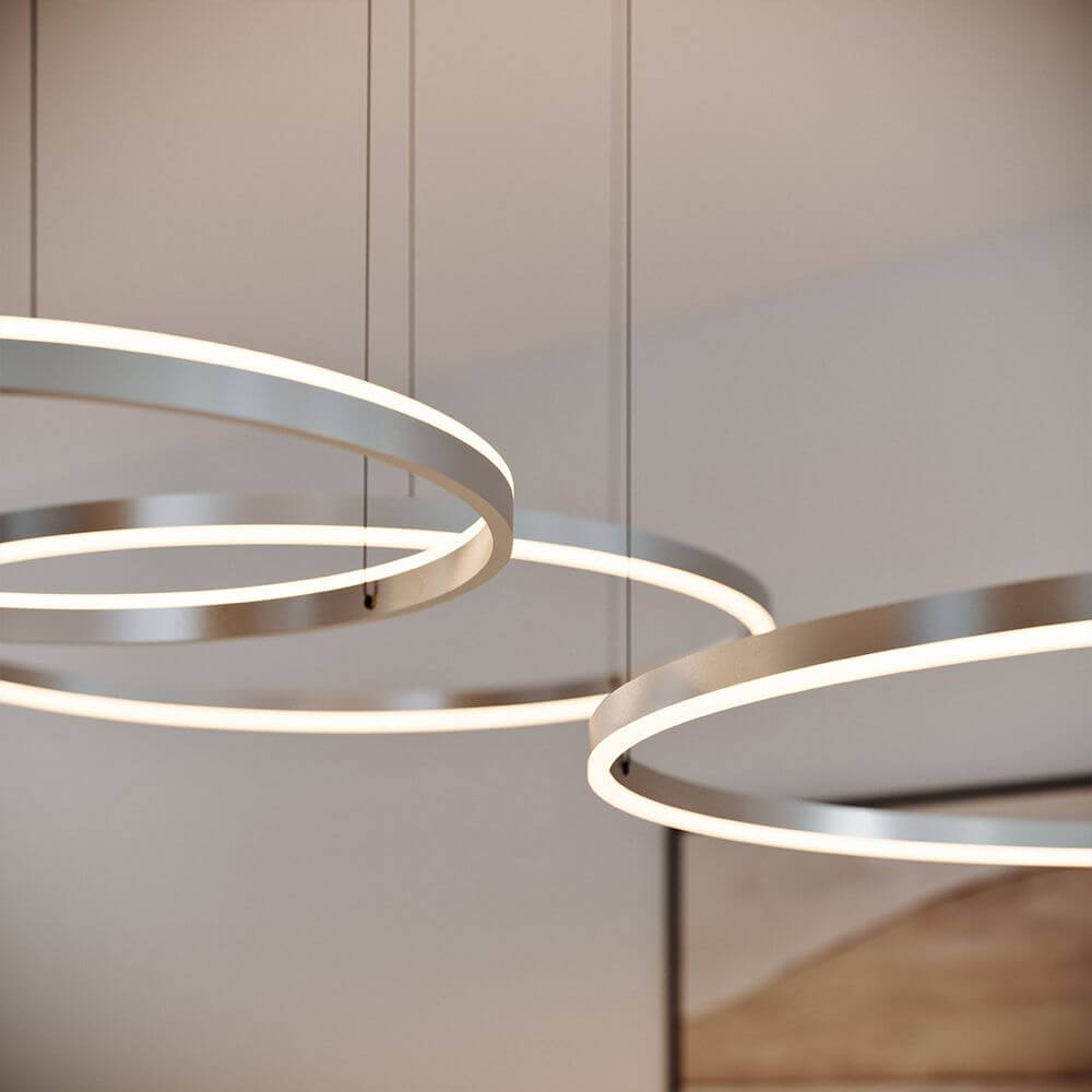 s.luce LED Ring Pendelleuchte rund Direkt oder Indirekt mit modernen, eleganten Formen und klaren Linien.