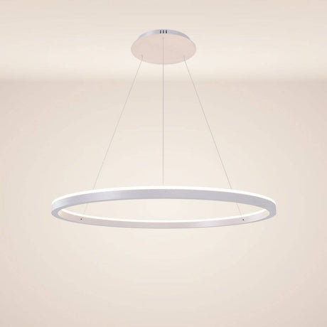 s.luce LED Ring Pendelleuchte rund Direkt oder Indirekt im modernen Design, schwebend unter der Decke.