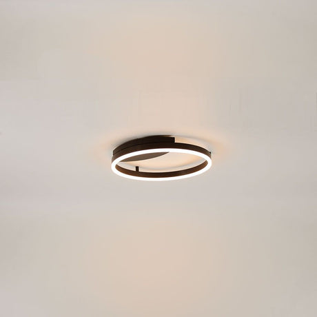 s.luce LED Ring wall lamp & ceiling light Dimmable modern round with ultra-flat, elegant design in brown.