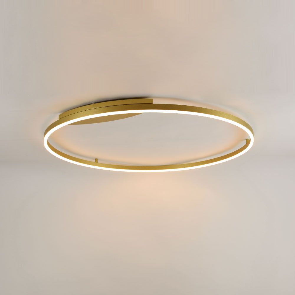 s.luce LED Aplique de parede e plafon Ring regulável, moderno, redondo, com design moderno e minimalista em efeito dourado