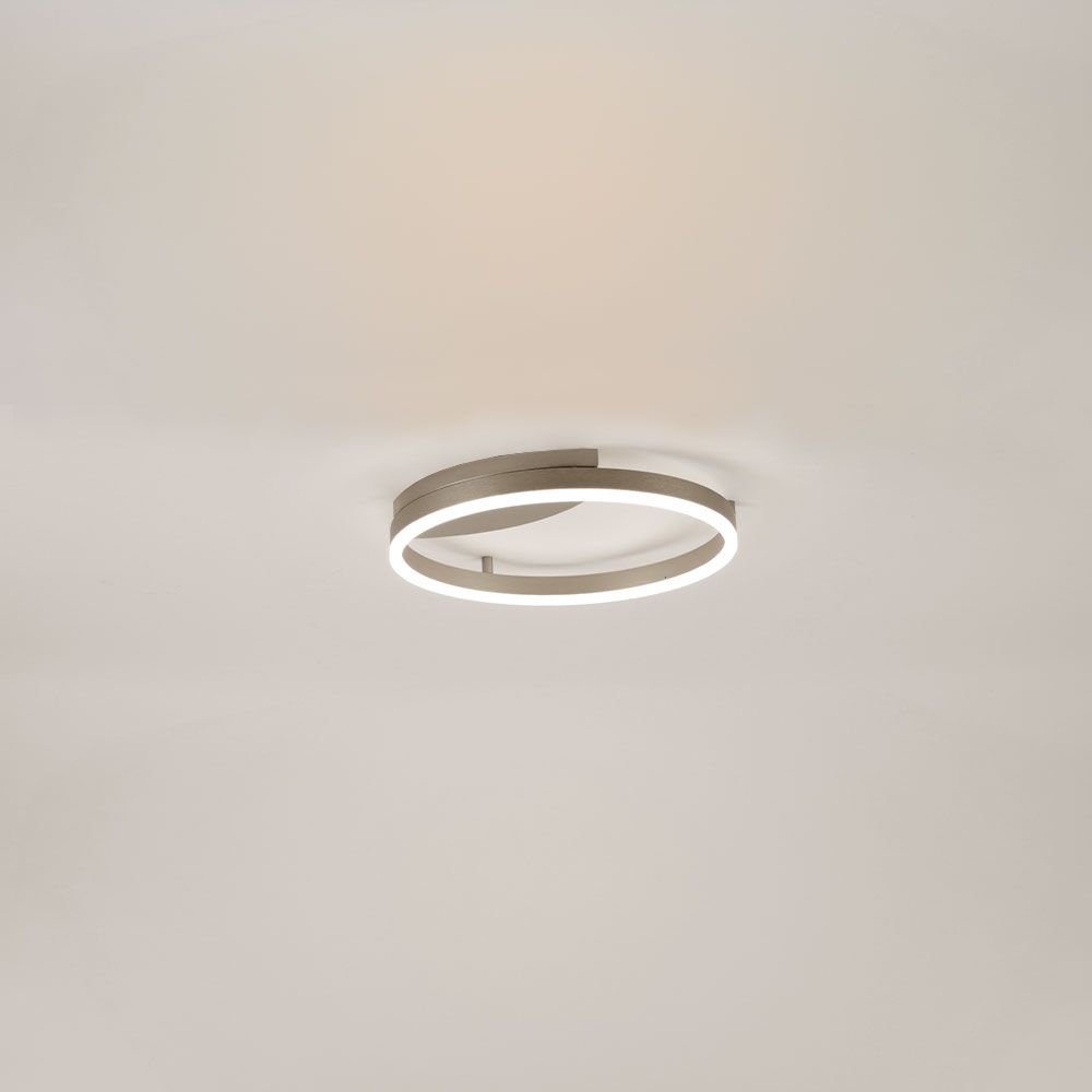 s.luce LED Aplique de parede e candeeiro de teto Ring Regulável moderno redondo com design minimalista e distribuição uniforme da luz.