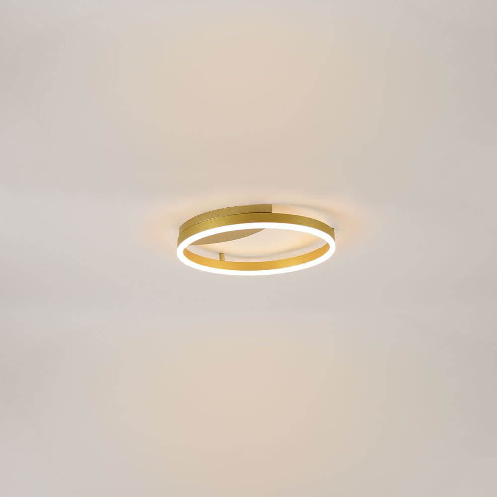 s.luce LED Ring Wandlamp & Plafondlamp Dimbaar modern rond - moderne, minimalistische plafonlamp in goud.