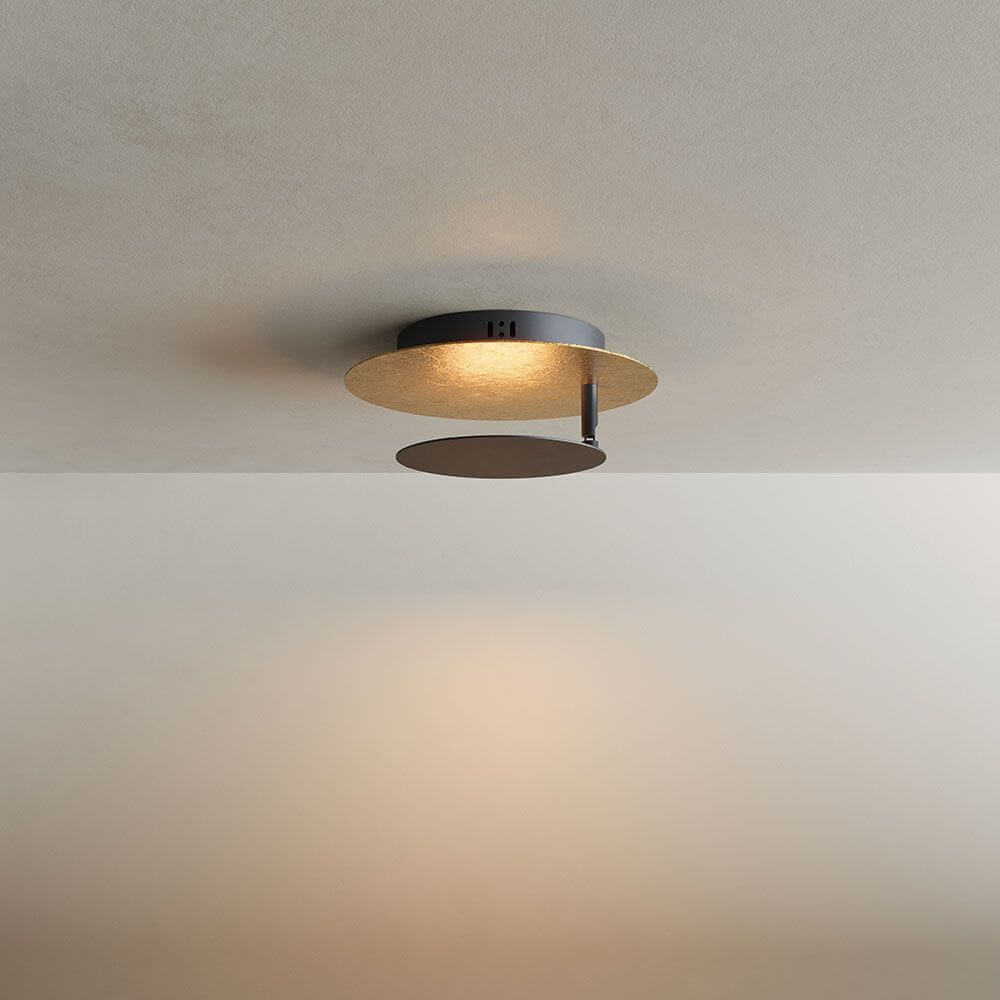 s.luce Lâmpada de parede e teto LED Plate como luminária de teto plana para iluminação indireta.