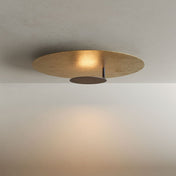 s.luce LED Wand- und Deckenlampe Plate in goldbraunem Design als Deckenleuchte.