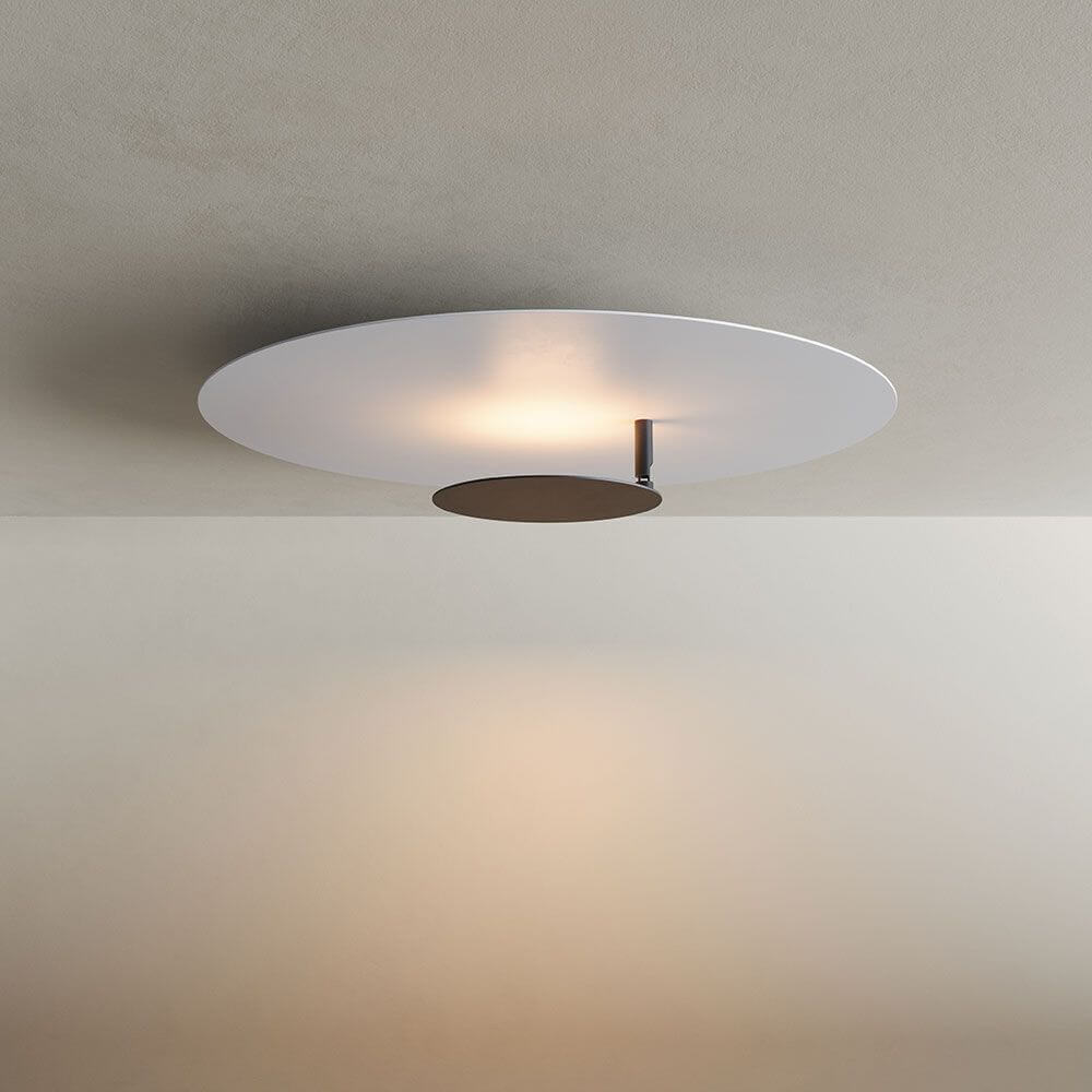 s.luce Lâmpada de parede e teto LED Plate como luminária de teto plana com iluminação indireta.