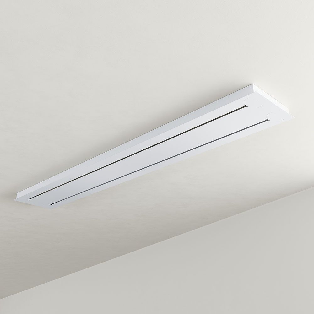 s.luce Modular Balken Baldachin in weiß, rechteckig, hochwertig für individuelle Beleuchtungslösungen.