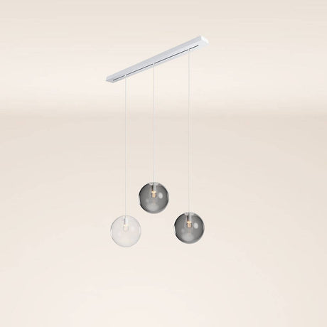 s.luce Orb 3-flammig Ø 30 Esstisch-Pendelleuchte 120cm in elegantem Design mit drei schlichten Pendel-Lichtern.
