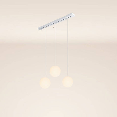 s.luce Orb 3-flammig Ø 30 Esstisch-Pendelleuchte 120cm in stilvollem Design mit drei schlichten Lampenschirmen