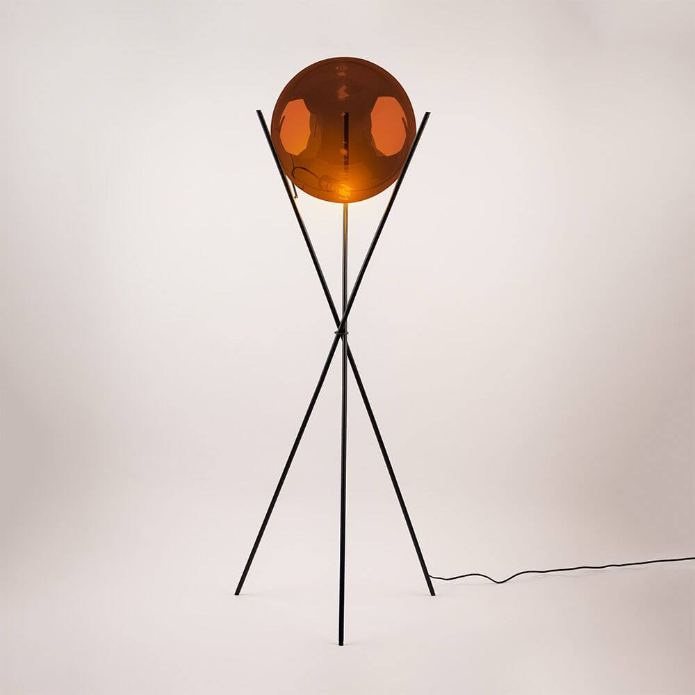 s.luce Orb Axis glass globe floor lamp tripod 160cm