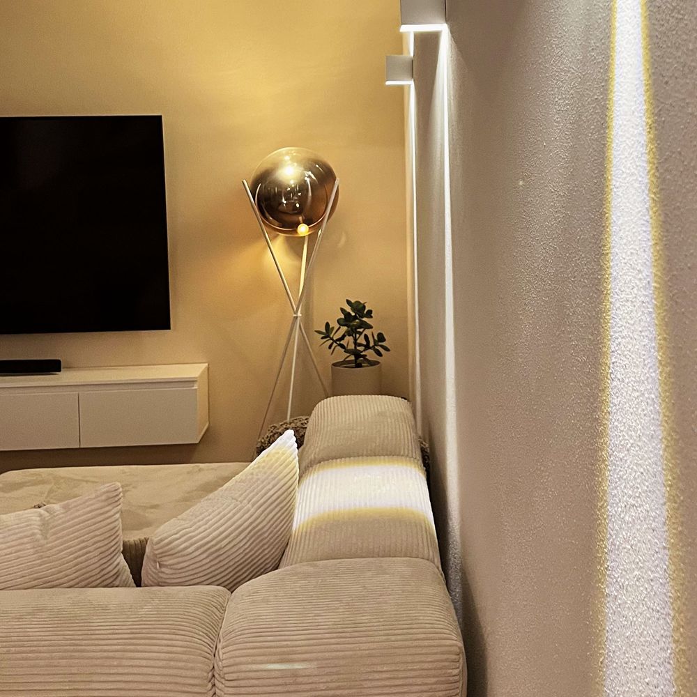 s.luce Orb Axis glazen bol vloerlamp statief 160cm