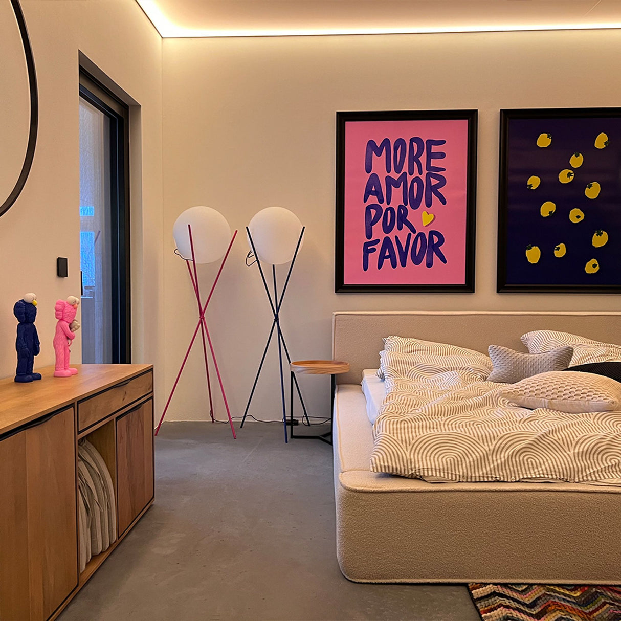 s.luce Orb Axis glasglob golvlampa stativ 160cm