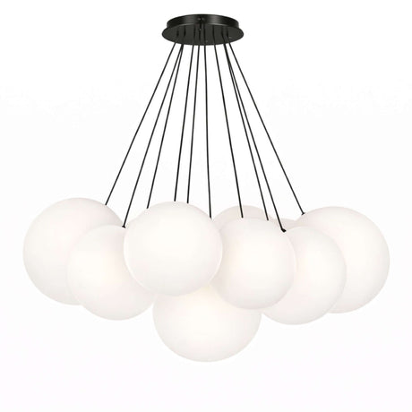 s.luce Orb Cluster Glas-Pendelampe 13-flammig 13x30cm in modernem Design, ideal für stilvolle Wohnräume und Esstische.