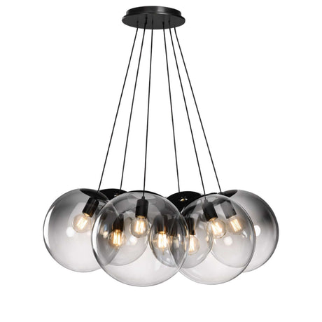 s.luce Orb Cluster Mehrfach-Pendelleuchte 7-flammig 7x20cm in elegantem Design, ideal für Wohnzimmer und Esstisch.