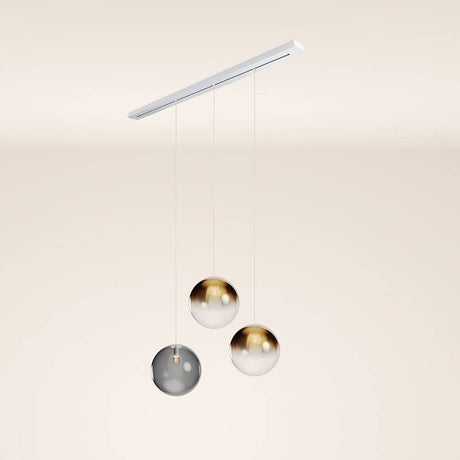 s.luce Orb Esstischleuchte 3-flammig 160cm Ø 3x40 mit drei Pendellichtern in modernem Design
