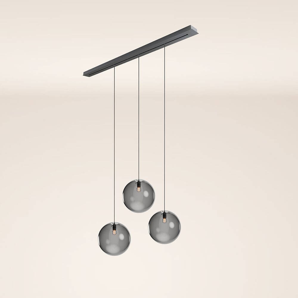 s.luce Lámpara de mesa Orb 3 luces 160cm Ø 3x40