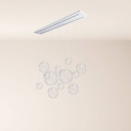 s.luce Orb Esszimmerlampe 12-flammig 160cm 2-reihig