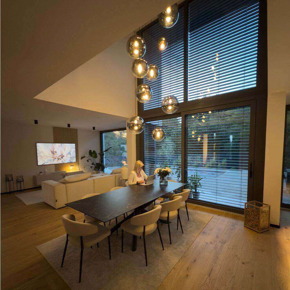 s.luce Orb gallery lamp 8-light modular