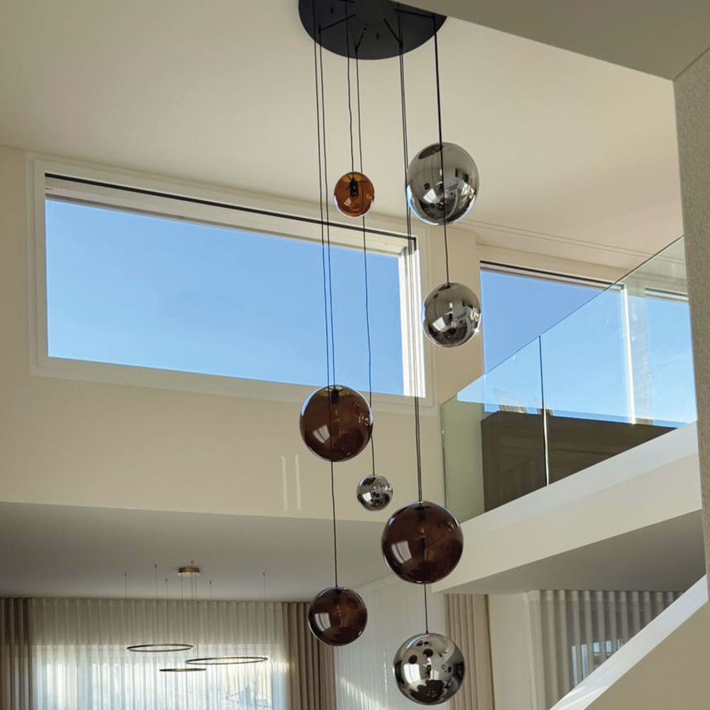 s.luce Orb gallery lamp 8-light modular