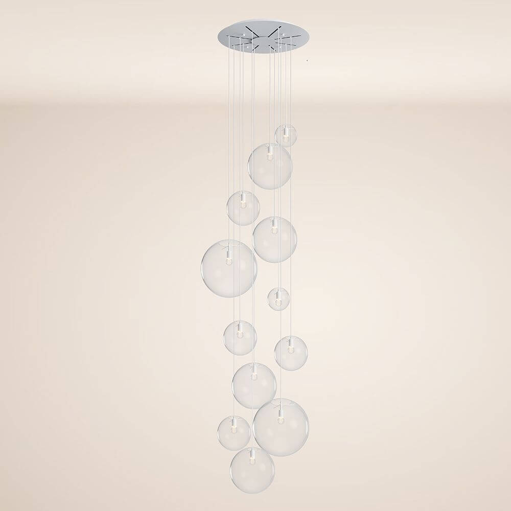 s.luce Orb galerielamp 12-lichts modulair