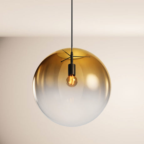 s.luce Orb Boule de verre Lampe de galerie 500cm Suspension Noir