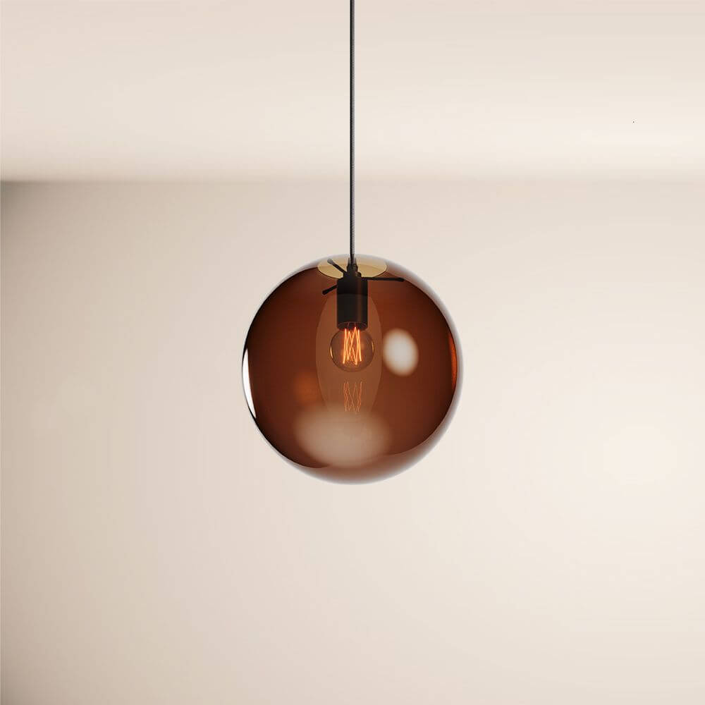 s.luce Orb Boule de verre Lampe de galerie 500cm Suspension Noir