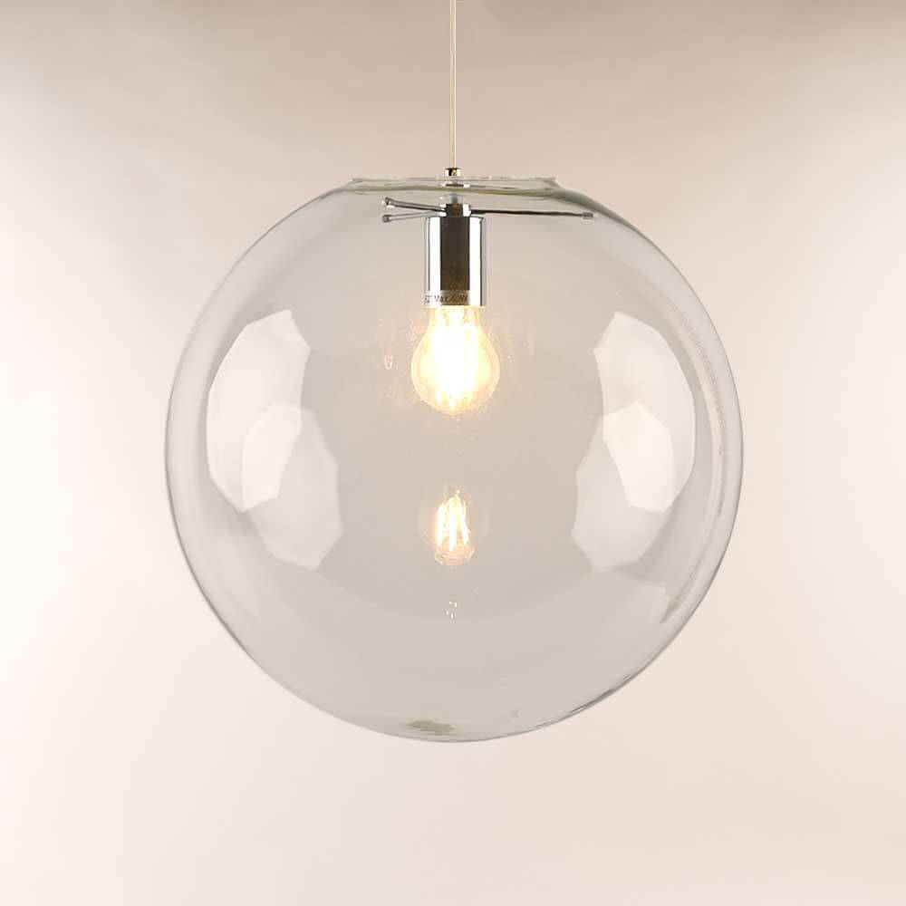s.luce Orb Glaskugel Galerieleuchte 5m Abhängung mit klarer Glaskugel und modernem Design