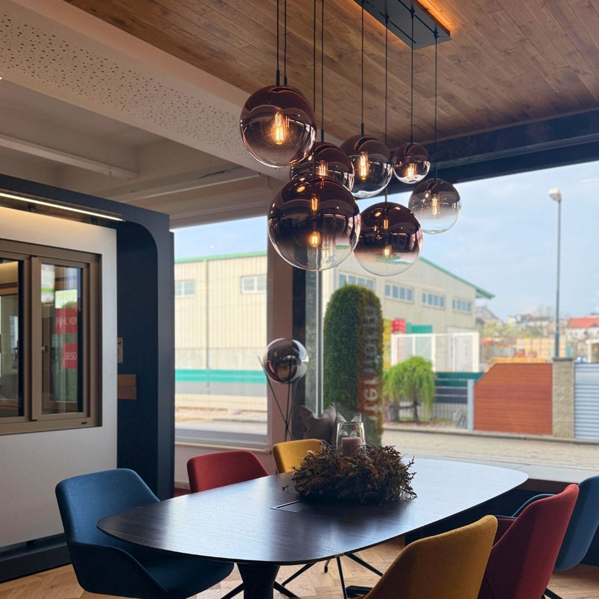 s.luce Orb glasglob hängande lampa 150cm upphängning svart