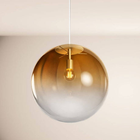 s.luce Orb Glaskugel Pendelleuchte Aufhängung 150cm Weiß - stilvolle Glaskugelpendelleuchte in elegantem Design.